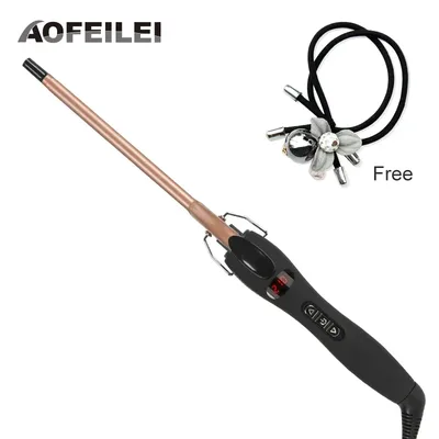 Aofeilei Professional 9mm 전기 컬링 아이언 13mm 헤어 컬러 작은 컬 세라믹