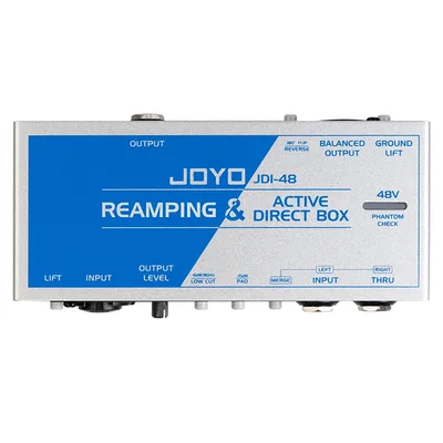 JOYO JDI-48 멀티 이펙트 기타 페달 리앰프 및 DI 기능 스테레오 믹스 다이렉트 박스, 라이브 퍼포먼스 녹음 신호 전환