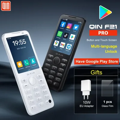 새로운 Qin F21 Pro 스마트 터치 스크린 전화 Wifi +2.8 인치 3GB + 32GB / 4GB 64GB 블루투스 5.0 480*640 글로벌 Verison