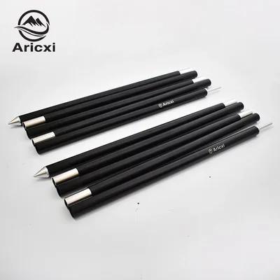 Aricxi 고품질 야외 초경량 7075 알루미늄 합금 태양 보호소 지지대 막대, 타프 폴, 블랙, 2 개