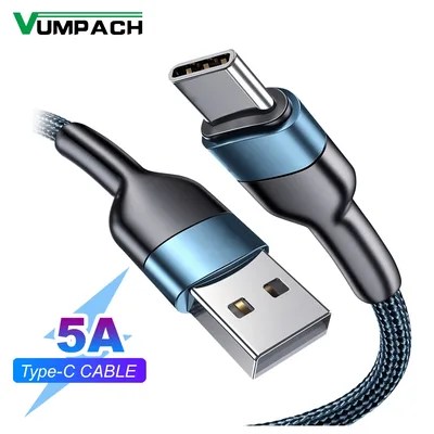 Vumpach usb c 케이블 유형 고속 충전 데이터 코드 충전기 삼성 s21 s20 A51 Xiaomi mi 10 redmi note 9s 8t