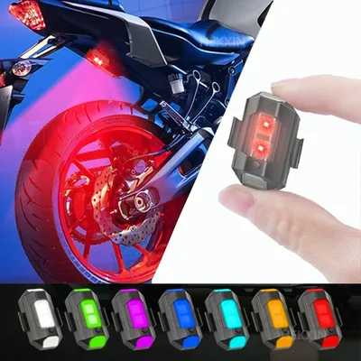 오토바이 조명 드론 스트로브 라이트 USB LED 충돌 방지 자전거 항공기 야간 비행 미니 깜박임 경고 신호등
