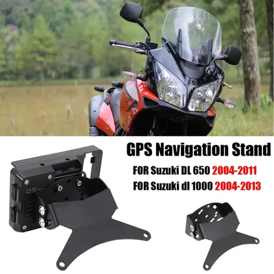 신제품 휴대폰 홀더 스탠드 홀더 GPS 네비게이터 플레이트 브래킷, 스즈키 DL650 V-Strom 650 2004-2011 DL1000 V-Strom 1000 2004-2013