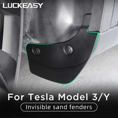LUCKEASY Tesla Model Y 2020-2024 뒷바퀴 머드 플랩 자동차 수정 액세서리 모델 3 2024 스플래시 가드 머드 펜더 키트