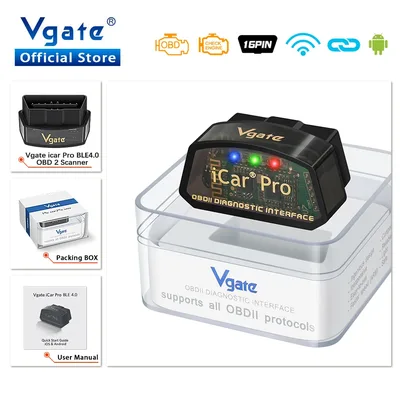 Vgate iCar Pro elm327 V2.3 OBD 2 OBD2 자동차 진단 도구 안드로이드/IOS BT3.0 용 WIFI 블루투스 4.0 안드로이드 ODB2 스캐너