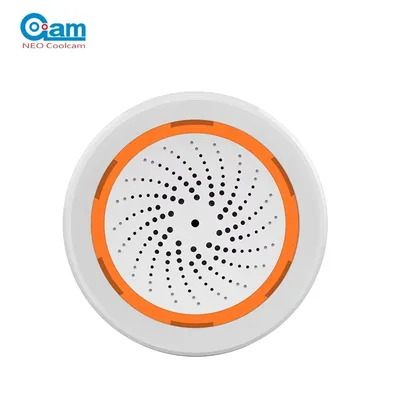 Coolcam Tuya Zigbee 스트로브 경고 기능이 있는 홈 보안용 스마트 사이렌 알람 USB 케이블 전원 지원 허브와 함께 작동