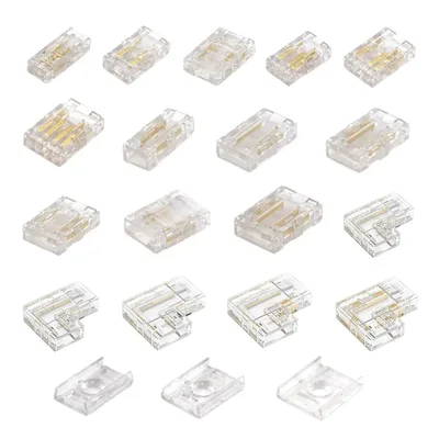 COB LED 와이어 커넥터, 무납땜 미니 버클, FCOB RGB CCT 스트립 조명, 어두운 영역 커넥터 없음, 5mm, 8mm, 10mm 연결, 2 핀, 3 4 핀