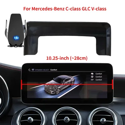 메르세데스-벤츠 C GLC V 클래스 w204 w205 x253 w447 7/10.25 인치 멀티미디어 화면 휴대 전화 홀더 인테리어 용 자동차