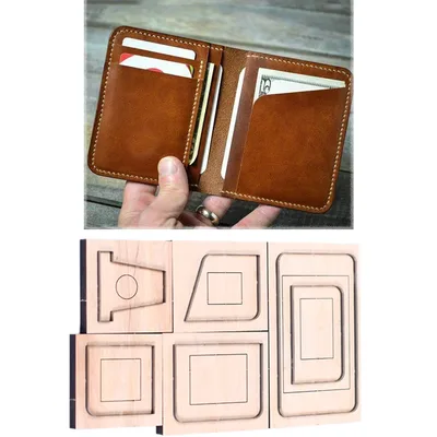 DIY 가죽 공예 간단한 카드 홀더 작은 지갑 칼 금형 절단 다이 핸드 기계 펀치 도구 패턴 120x95mm