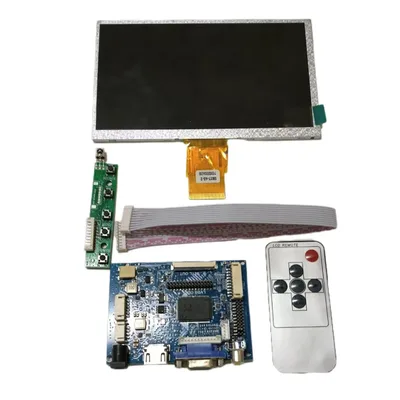 라테판다 라즈베리 파이 바나나 PC용 모니터 키트, HDMI, VGA, 2AV 컨트롤 드라이버 보드, TFT LCD 스크린 디스플레이, 7 인치 1024*600