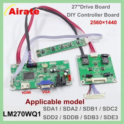 IMac LCD 컨트롤러 드라이브 보드 모니터 디스플레이 키트, LM270WQ1 A2 C2 E3 B1 B3 화면 테스트 메인 보드용, 27 인치, A1312, A1316, A1407, 2K