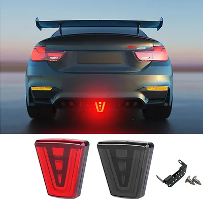 Led 브레이크 파일럿 조명 스포티 한 F1 스타일 후면 테일 라이트 12V 자동차 플래시 경고 자동 SUV 모토에 대 역방향 중지 안전 신호 램프