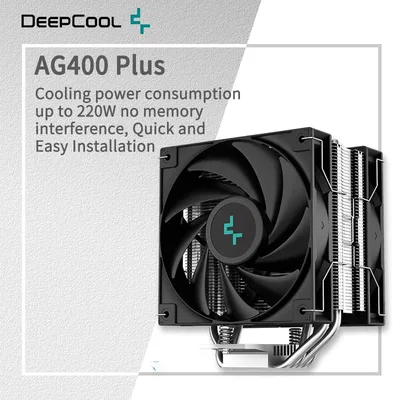 DEEPCOOL AG400 4 히트 파이프 듀얼 팬 CPU 공기 냉각 라디에이터 2000RPM Intel LGA1700 1200 115X AMD AM4 용 데스크탑