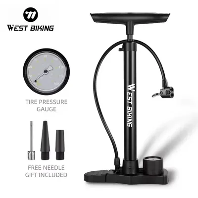 서쪽 자전거 펌프 160PSI 휴대용 스테인레스 스틸 Schrader Presta 밸브 팽창기 산악 도로 액세서리