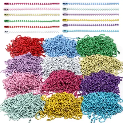 100 개/몫 10cm 철 다채로운 공 구슬 체인 열쇠 고리 열쇠 고리 인형 레이블 핸드 태그 커넥터에 적합 DIY 쥬얼리 만들기