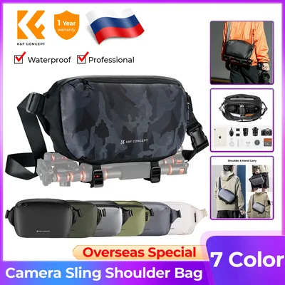 K&F CONCEPT 경량 카메라 슬링백 10L 디지털 캐논/니콘/소니 카메라/DJI 매빅 드론 파우치용 사진촬영 숄더백