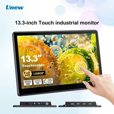 13.3 인치 터치 스크린 모니터 FHD 1920X1080 HDMI VGA USB Type-C와 호환되는 스피커 내부 전화 노트북에 적합