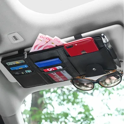 자동차 선 바이저 빌 펜 명함 홀더 CD DVD 주최자 보관함 선글라스 클립 Stowing Tidying Car 액세서리