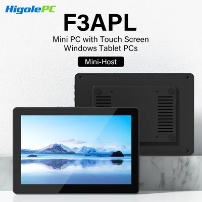 히골 F3APL 8인치 팬리스 미니 PC 인텔 J3455 윈도우 10 WiFi5 4GB 64GB 2340mAh 스크린 포함 4K 노트북 데스크탑 PC 미니 컴퓨터