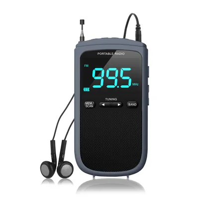 미니 AM FM 휴대용 라디오 포켓 리시버 스테레오 스피커, 야외 날씨 방송용 알람 시계 포함, 충전식 라디오, 신제품