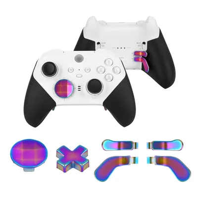 Xbox One Elite 시리즈 2 컨트롤러 트리거 버튼용 교체용 엄지 스틱 D패드 6 in 1 금속 패들 버튼