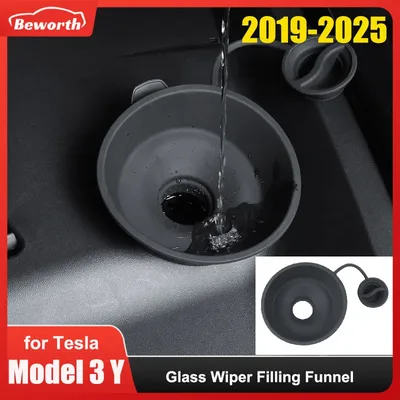 Tesla Model Y Juniper 2025 모드 3 2024 하이랜드 유리 와이퍼 필링 깔때기 필러 확대 누출 방지 앞 액세서리