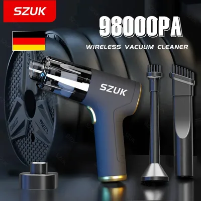 SZUK 98000PA 자동차 진공 청소기 자동차 가전 제품을위한 무선 휴대용 청소 기계 키보드 용 강력한 휴대용 청소기
