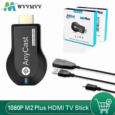 1080P M2 Plus HDMI 호환 TV 스틱 WIFI 디스플레이 동글 수신기 IOS Android Miracast Airplay 용 Anycast DLNA 공유 화면