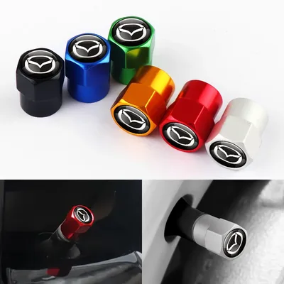 4Pcs 자동차 스타일링 알루미늄 합금 휠 타이어 밸브 커버 캡 Mazda CX-3 Bk CX-5 MS 속도 5 6 2 3 CX30 MX-5 용 액세서리