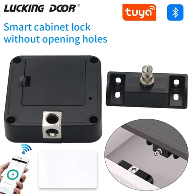 Tuya 숨겨진 캐비닛 잠금 장치, RFID 서랍, 보이지 않는 전자 비접촉식 캐비닛, 나무 찬장 도구 상자, 앱 해제