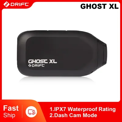 Drift Innovation Ghost XL 액션 카메라, 1080 풀 HD 비디오 회전 렌즈 및 대시 캠 모드, IPX7 방수 카메라