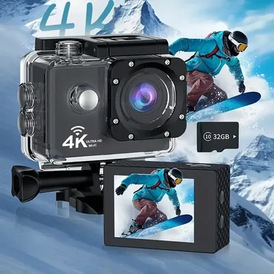 2.0 "액션 카메라 울트라 HD 4K 30FPS WiFi 수중 카메라 방수 헬멧 자전거 비디오 녹화 카메라 야외 스포츠 캠