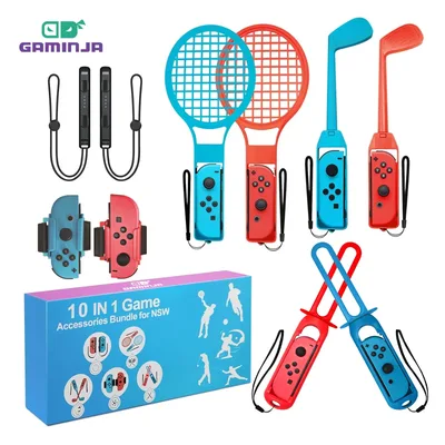 10 in 1 스위치 스포츠 액세서리 번들 Nintendo Switch Oled 게임 키트(골프 클럽 포함) 골프