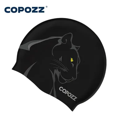 COPOZZ 수상 스포츠 여성 남성 수영 모자 귀 보호 긴 머리 대형 풀 전문 방수