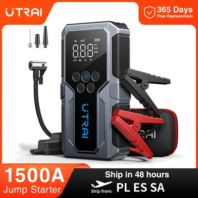 UTRAI 1500A 자동차 점프 스타터 보조베터리 휴대용 150PSI 공기 펌프 배터리 비상 부스터 시작 장치 2024