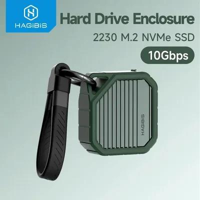 Hagibis 2230 M.2 NVMe SSD 인클로저 USB 3.2 Gen 2 10Gbps-NVMe PCI-E 케이스 노트북 iPhone 16 Pro iPad용 외부