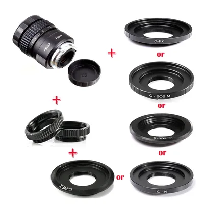 검정색 25mm F1.4 CCTV TV 렌즈 + 마이크로 4/3 m4/3 용 C 마운트 Olympus EPL5 EPM3 EPL7 OM-D EP1 EP2 EP3 EP6 EPL7 EP 미러리스 카메라