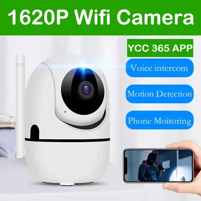 1620P 실내 IP Wifi 카메라 YCC365 Plus 비디오 감시 무선 스마트 홈 자동 추적 야간 투시경 CCTV 보안 카메라