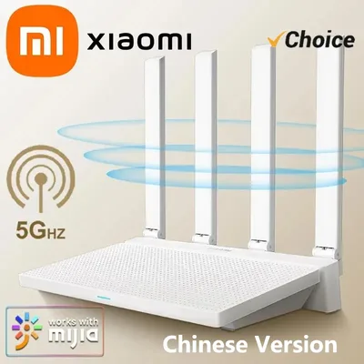 2024년 신제품 오리지널 샤오미 AX3000T 라우터 2.4GHz 5GHz 1.3GHz CPU 2X2 160MHz WAN LAN LED NFC 연결 가정 사무실 게임용 미