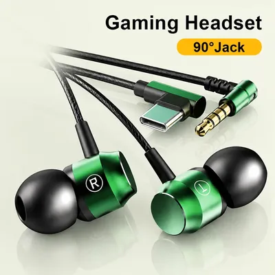 갤럭시 90의 경우 °   잭 유선 게임용 헤드셋 HiFi 서라운드 사운드(마이크 포함) 3.5mm 유형 C 음악 헤드폰(삼성 S24 23 iPhone 15용)