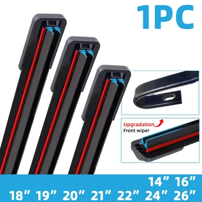 일반 J/U형 자동차 이중 고무 스트립 와이퍼 블레이드 14 "16" 18 "19" 20 "21" 22 "24" 26“