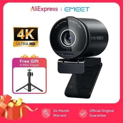 4K 웹캠 UHD 웹 카메라 HDR 스트리밍 비디오 카메라(소니 센서 포함) EMEET S800 USB 웹캠(듀얼 노이즈 캔슬링 마이크