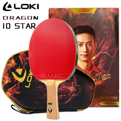 LOKI DRAGON 10 스타 탁구 라켓 전문 5 우드 2 ALC 패들 배트 카본 블레이드 FH RXTON 9 & BH 7