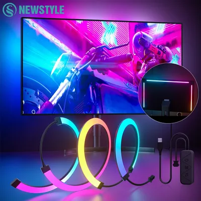 RGB 게임 조명 스트립 모니터 백라이트 LED 디스플레이 동기화 PC 분위기 화면 APP 음악 장식 룸 파티