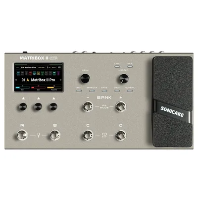 SONICAKE Matribox II Pro 4.3" 다채로운 터치 스크린 기타 베이스 앰프 모델링 IR 멀티 이펙트(익스프레션 페달 FX 루프 MIDI 포함)