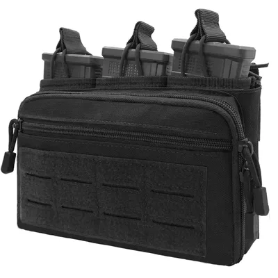 Molle Magazine 파우치 트리플 매거진 백 라이플 관리 EDC 범용 카트리지 홀더 M4 M14 M16 AK AR 용 사냥 가방