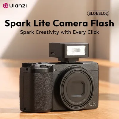 울란지 SL01 SL02 SL03 미니 카메라 플래시 라이트 스피드라이트 GN8 6500K (캐논, 소니, 니콘 DSLR, 브이로그, 라이브, 야외 촬영용)