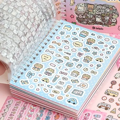 귀여운 Kpop 장식 스티커 책 Washi 종이 저널 DIY 재료 Kawaii Scrapbooking Ins 편지지