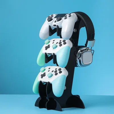 PS5/PS4/Xbox/스위치 범용 컨트롤러/헤드폰 3층 스탠드에 적합