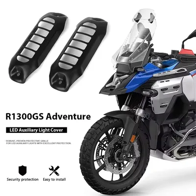 오토바이 액세서리 BMW R1300GS ADV R 1300 GS 어드벤처 2024 2025 용 LED 보조 조명 보호기 그릴 라이트 램프 커버